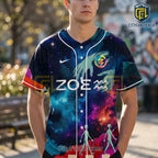 Zoé Memorex Rexsexex Más Tour Space Galaxy Theme Baseball Jersey