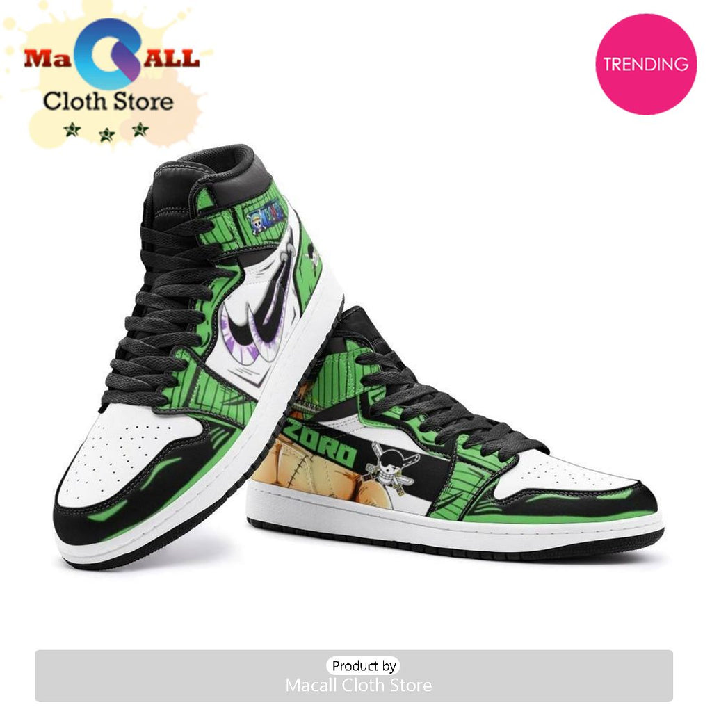 Zoro Roronoa One Piece Air Jordan 1 High Top Shoes