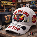ZZ Top The Big One Eliminator Hot Rod Distressed Embroidered Baseball Cap